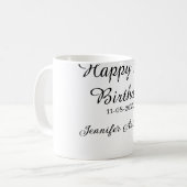Mug Joyeux 30e anniversaire ajouter nom date élégant s (Devant gauche)
