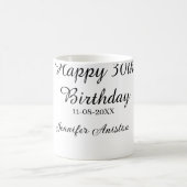 Mug Joyeux 30e anniversaire ajouter nom date élégant s (Centre)