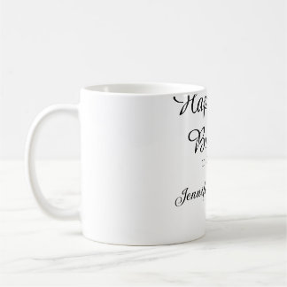 Mug Joyeux 30e anniversaire ajouter nom date élégant s