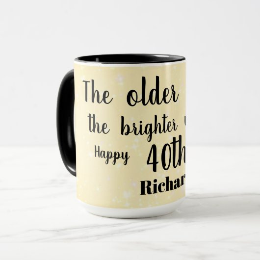 Mug Joyeux 40e anniversaire (Devant gauche)