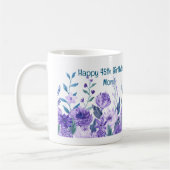 Mug Joyeux 45ème anniversaire, maman ! Floral, mère et (Gauche)