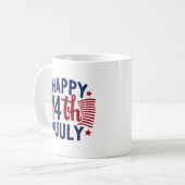 Mug Joyeux 4 juillet américain Drapeau patriotique (Devant gauche)