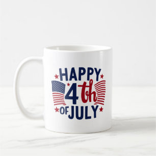 Mug Joyeux 4 juillet américain Drapeau patriotique