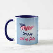 Mug Joyeux 4 juillet avec la promotion du drapeau amér (Gauche)
