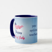 Mug Joyeux 4 juillet avec la promotion du drapeau amér (Devant gauche)