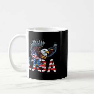 Mug Joyeux 4 juillet drapeau américain aigle patriotiq