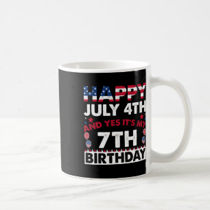 Mug Joyeux 4 juillet Et oui c'est mon 7e anniversaire