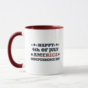 Mug Joyeux 4 juillet fête de l'indépendance Amérique