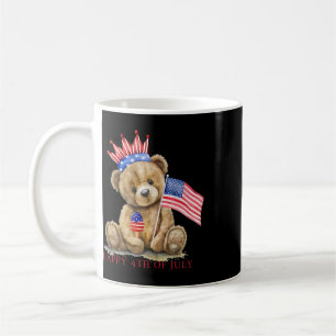 Mug Joyeux 4 juillet Patriotique Ourson Mignon Femmes 