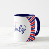 Mug Joyeux 4 juillet radiant (Devant droit)