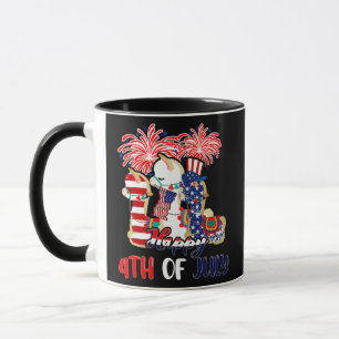 Mug Joyeux 4 juillet Trois Llamas Drapeau Américain
