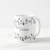 Mug Joyeux 50e anniversaire ajouter nom du couple date (Devant droit)