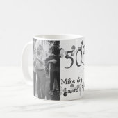 Mug Joyeux 50e anniversaire ajouter nom du couple date (Devant gauche)
