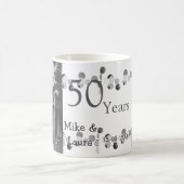Mug Joyeux 50e anniversaire ajouter nom du couple date (Centre)