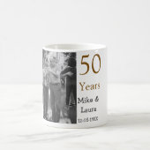 Mug Joyeux 50e anniversaire ajouter nom du couple date (Centre)