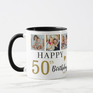 Mug Joyeux 50e Anniversaire Personnalisé 6 Photos Coll