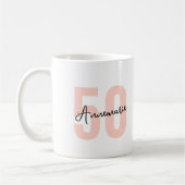 Mug Joyeux 50e anniversaire personnalisé Collage photo (Gauche)