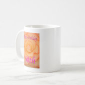 Mug Joyeux 60e anniversaire Fleur Jaune avec Trim Rose (Devant gauche)
