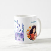 Mug Joyeux 60e anniversaire, maman ! Floral, mère et e (Devant droit)