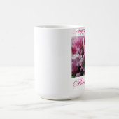 Mug Joyeux 60e anniversaire rose et vert Fleur (Centre)