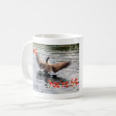 Mug Joyeux 64e anniversaire Oie battant (Devant gauche)