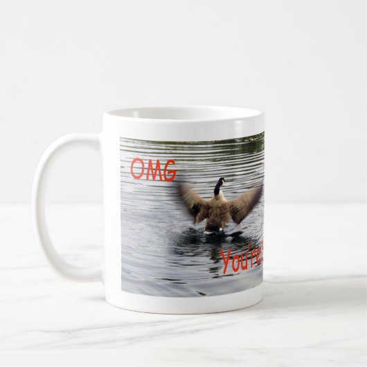 Mug Joyeux 64e anniversaire Oie battant (Gauche)
