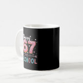 Mug Joyeux 67 Jours D'école Six Sept Mème Garçon Fille (Devant gauche)