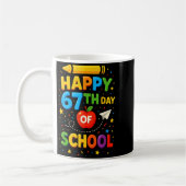 Mug Joyeux 67e jour d'école drôle enseignant élève Mem (Gauche)