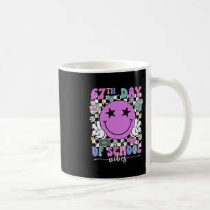 Mug Joyeux 67e jour d'école Vibes Sourire Visage 67 Jo