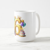 Mug Joyeux 6e Anniversaire (Devant droit)