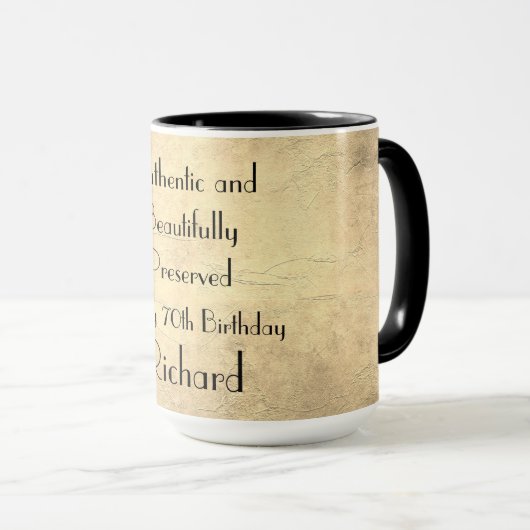 Mug Joyeux 70e anniversaire (Devant droit)