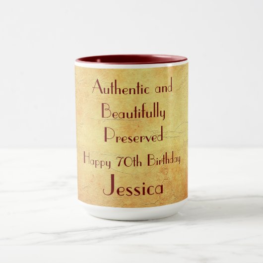 Mug Joyeux 70e anniversaire (Centre)