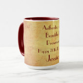 Mug Joyeux 70e anniversaire (Devant gauche)