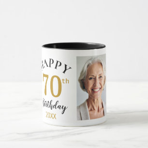 Mug Joyeux 70e Anniversaire Personnalisé 5 Photos Coll
