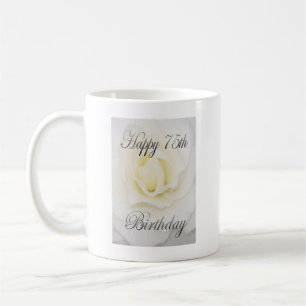 Mug Joyeux 75e anniversaire de la Fleur blanche