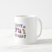 Mug Joyeux 7e anniversaire 7 ans souhaits (Devant droit)