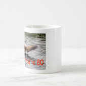 Mug Joyeux 80e anniversaire Oie battant (Centre)