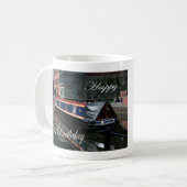 Mug Joyeux 81e anniversaire bateau de canal (Devant gauche)
