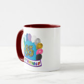 Mug Joyeux 85th anniversaire avec des ballons (Devant gauche)