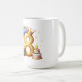 Mug Joyeux 8e Anniversaire (Devant droit)