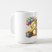Mug Joyeux 8e Anniversaire (Devant gauche)