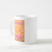 Mug Joyeux 99ème anniversaire Fleur Jaune avec Trim Ro (Devant gauche)