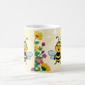 Mug Joyeux Abeille En Fleurs Colorées (Centre)