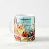 Mug Joyeux anges de Noël trompant (Devant gauche)
