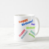 Mug Joyeux anniversaire (Devant droit)