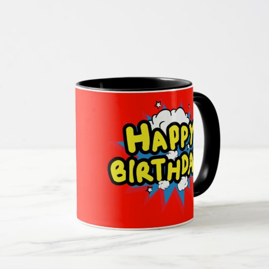 Mug Joyeux anniversaire (Devant droit)