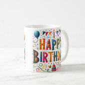 Mug Joyeux anniversaire (Devant droit)