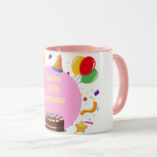 Mug Joyeux anniversaire (Devant droit)