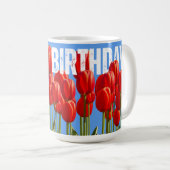 Mug Joyeux anniversaire 15 oz (Devant droit)