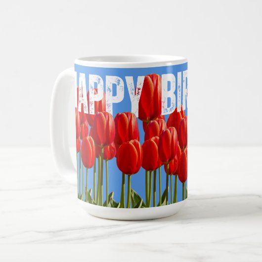 Mug Joyeux anniversaire 15 oz (Devant gauche)
